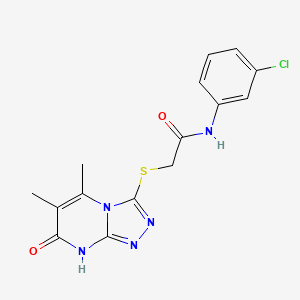 N-(3-chlorophenyl)-2-((5,6-dimethyl-7-oxo-7,8-dihydro-[1,2,4]triazolo[4,3-a]pyrimidin-3-yl)thio)acetamide