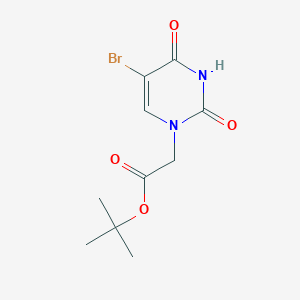 molecular formula C10H13BrN2O4 B2973779 Tert-butyl 2-(5-bromo-2,4-dioxopyrimidin-1-yl)acetate CAS No. 476667-21-7