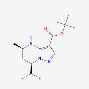 molecular formula C13H19F2N3O2 B2973787 Tert-butyl (5R,7R)-7-(difluoromethyl)-5-methyl-4,5,6,7-tetrahydropyrazolo[1,5-a]pyrimidine-3-carboxylate CAS No. 2248289-22-5