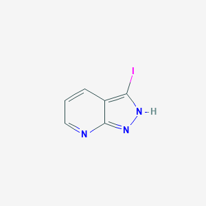 molecular formula C6H4IN3 B029738 3-碘-1H-吡唑并[3,4-b]吡啶 CAS No. 117007-52-0