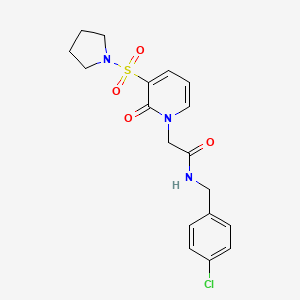 N-(4-chlorobenzyl)-2-[2-oxo-3-(pyrrolidin-1-ylsulfonyl)pyridin-1(2H)-yl]acetamide