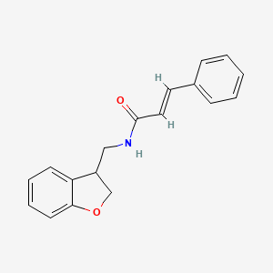 molecular formula C18H17NO2 B2973810 (2E)-N-[(2,3-dihydro-1-benzofuran-3-yl)methyl]-3-phenylprop-2-enamide CAS No. 2097940-28-6