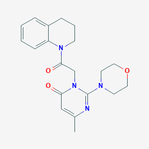 molecular formula C20H24N4O3 B2973811 3-(2-(3,4-dihydroquinolin-1(2H)-yl)-2-oxoethyl)-6-methyl-2-morpholinopyrimidin-4(3H)-one CAS No. 1251553-60-2