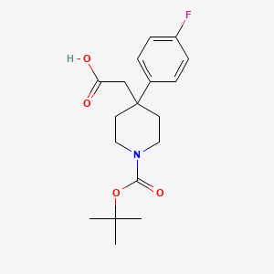 2-[1-(tert-Butoxycarbonyl)-4-(4-fluorophenyl)piperidin-4-yl]acetic acid