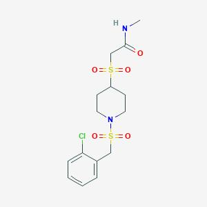 2-((1-((2-chlorobenzyl)sulfonyl)piperidin-4-yl)sulfonyl)-N-methylacetamide