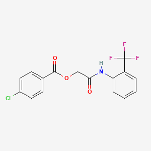 {[2-(TRIFLUOROMETHYL)PHENYL]CARBAMOYL}METHYL 4-CHLOROBENZOATE