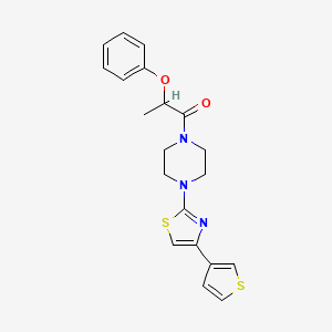 2-Phenoxy-1-(4-(4-(thiophen-3-yl)thiazol-2-yl)piperazin-1-yl)propan-1-one