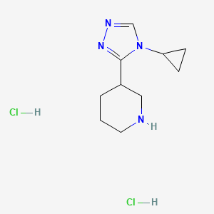 3-(4-cyclopropyl-4H-1,2,4-triazol-3-yl)piperidine dihydrochloride
