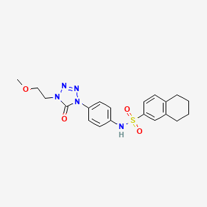 N-(4-(4-(2-methoxyethyl)-5-oxo-4,5-dihydro-1H-tetrazol-1-yl)phenyl)-5,6,7,8-tetrahydronaphthalene-2-sulfonamide