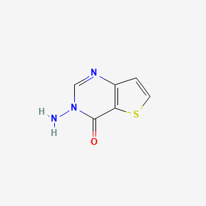 molecular formula C6H5N3OS B2973842 3-氨基噻吩并[3,2-d]嘧啶-4(3H)-酮 CAS No. 648859-53-4