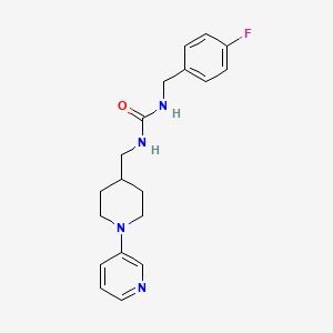 molecular formula C19H23FN4O B2973845 1-(4-Fluorobenzyl)-3-((1-(pyridin-3-yl)piperidin-4-yl)methyl)urea CAS No. 2034614-71-4