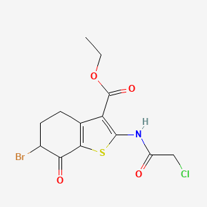 Ethyl 6-bromo-2-[(chloroacetyl)amino]-7-oxo-4,5,6,7-tetrahydro-1-benzothiophene-3-carboxylate