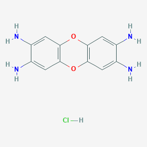 molecular formula C12H13ClN4O2 B2973853 Dibenzo[b,e][1,4]dioxin-2,3,7,8-tetramine, hydrochloride (1:4) CAS No. 16435-75-9
