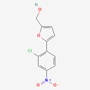 molecular formula C11H8ClNO4 B2973867 [5-(2-Chloro-4-nitrophenyl)furan-2-yl]methanol CAS No. 585567-03-9