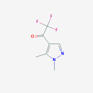 molecular formula C7H7F3N2O B2973871 1-(1,5-二甲基-1H-吡唑-4-基)-2,2,2-三氟乙酮 CAS No. 1174877-56-5