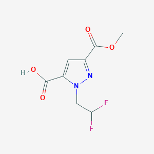 2-(2,2-Difluoroethyl)-5-methoxycarbonylpyrazole-3-carboxylic acid