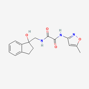 molecular formula C16H17N3O4 B2973891 N1-((1-hydroxy-2,3-dihydro-1H-inden-1-yl)methyl)-N2-(5-methylisoxazol-3-yl)oxalamide CAS No. 1351614-20-4