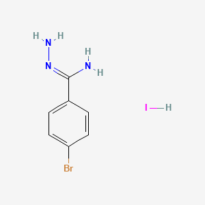 N'-Amino-4-bromobenzenecarboximidamide;hydroiodide