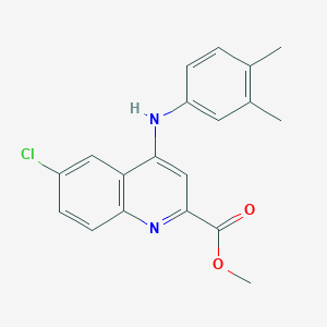 Methyl 6-chloro-4-[(3,4-dimethylphenyl)amino]quinoline-2-carboxylate