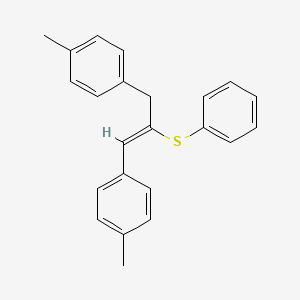 molecular formula C23H22S B2973894 1-methyl-4-[(Z)-3-(4-methylphenyl)-2-phenylsulfanylprop-1-enyl]benzene CAS No. 153215-22-6