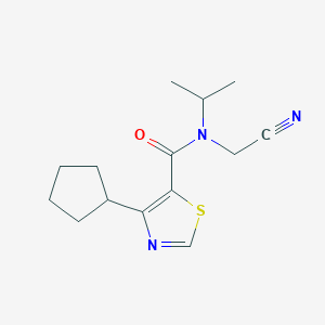 molecular formula C14H19N3OS B2973899 N-(cyanomethyl)-4-cyclopentyl-N-(propan-2-yl)-1,3-thiazole-5-carboxamide CAS No. 1797383-45-9