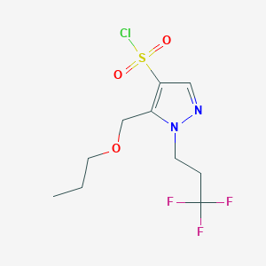 5-(propoxymethyl)-1-(3,3,3-trifluoropropyl)-1H-pyrazole-4-sulfonyl chloride