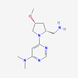 6-[(2R,4R)-2-(aminomethyl)-4-methoxypyrrolidin-1-yl]-N,N-dimethylpyrimidin-4-amine