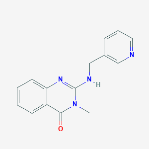 molecular formula C15H14N4O B2973918 3-methyl-2-((pyridin-3-ylmethyl)amino)quinazolin-4(3H)-one CAS No. 2320214-91-1