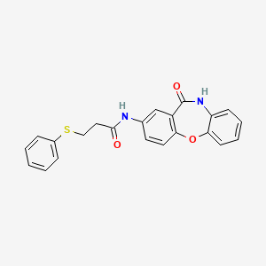 N-(11-oxo-10,11-dihydrodibenzo[b,f][1,4]oxazepin-2-yl)-3-(phenylthio)propanamide