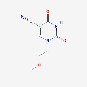molecular formula C8H9N3O3 B2973929 1-(2-Methoxyethyl)-2,4-dioxo-1,2,3,4-tetrahydro-5-pyrimidinecarbonitrile CAS No. 341966-14-1