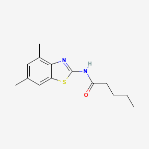 N-(4,6-dimethyl-1,3-benzothiazol-2-yl)pentanamide