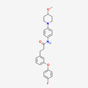 3-[3-(4-Fluorophenoxy)phenyl]-N-[4-(4-methoxypiperidin-1-YL)phenyl]propanamide