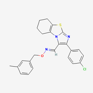 molecular formula C24H22ClN3OS B2973938 2-(4-chlorophenyl)-5,6,7,8-tetrahydroimidazo[2,1-b][1,3]benzothiazole-3-carbaldehyde O-(3-methylbenzyl)oxime CAS No. 478041-80-4