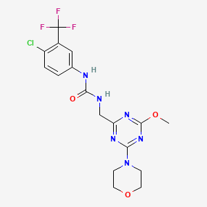 1-(4-Chloro-3-(trifluoromethyl)phenyl)-3-((4-methoxy-6-morpholino-1,3,5-triazin-2-yl)methyl)urea