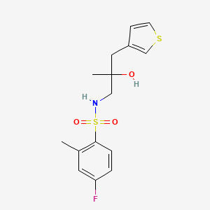 S-(4-fluoro-2-methylphenyl)-2-hydroxy-2-methyl-3-(thiophen-3-yl)propane-1-sulfonamido