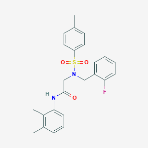 molecular formula C24H25FN2O3S B297395 N-(2,3-dimethylphenyl)-2-{(2-fluorobenzyl)[(4-methylphenyl)sulfonyl]amino}acetamide 