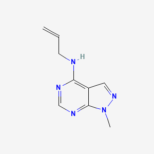 molecular formula C9H11N5 B2973952 1-methyl-N-(prop-2-en-1-yl)-1H-pyrazolo[3,4-d]pyrimidin-4-amine CAS No. 102353-76-4