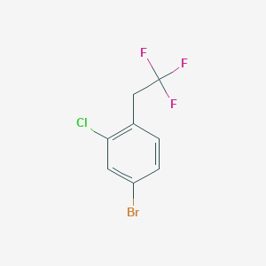 molecular formula C8H5BrClF3 B2973958 4-溴-2-氯-1-(2,2,2-三氟乙基)苯 CAS No. 2080412-64-0