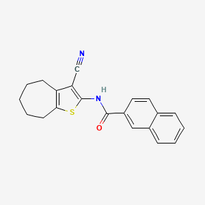 N-(3-cyano-5,6,7,8-tetrahydro-4H-cyclohepta[b]thiophen-2-yl)-2-naphthamide