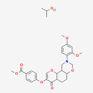 methyl 4-{[9-(2,4-dimethoxyphenyl)-4-oxo-4H,8H,9H,10H-chromeno[8,7-e][1,3]oxazin-3-yl]oxy}benzoate; propan-2-ol
