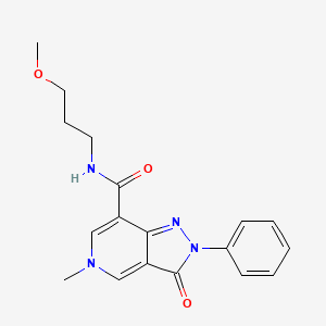 N-(3-methoxypropyl)-5-methyl-3-oxo-2-phenyl-3,5-dihydro-2H-pyrazolo[4,3-c]pyridine-7-carboxamide