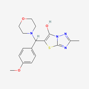 molecular formula C17H20N4O3S B2973980 5-((4-Methoxyphenyl)(morpholino)methyl)-2-methylthiazolo[3,2-b][1,2,4]triazol-6-ol CAS No. 162661-19-0