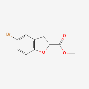 molecular formula C10H9BrO3 B2973996 5-溴-2,3-二氢-1-苯并呋喃-2-甲酸甲酯 CAS No. 1463457-51-3