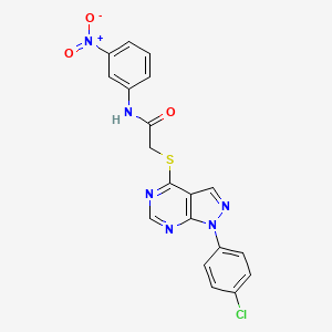 2-((1-(4-chlorophenyl)-1H-pyrazolo[3,4-d]pyrimidin-4-yl)thio)-N-(3-nitrophenyl)acetamide