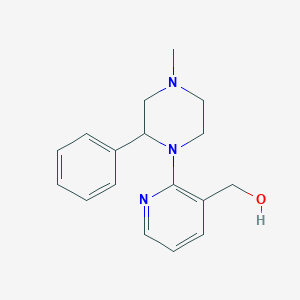 molecular formula C17H21N3O B029740 1-(3-羟甲基吡啶-2-基)-4-甲基-2-苯基哌嗪 CAS No. 61337-89-1