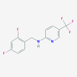 molecular formula C13H9F5N2 B2974003 N-[(2,4-二氟苯基)甲基]-5-(三氟甲基)吡啶-2-胺 CAS No. 1458093-98-5