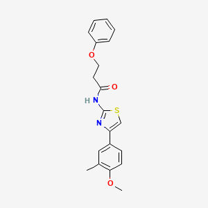 N-[4-(4-methoxy-3-methylphenyl)-1,3-thiazol-2-yl]-3-phenoxypropanamide