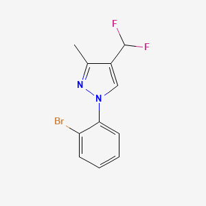 molecular formula C11H9BrF2N2 B2974006 1-(2-Bromophenyl)-4-(difluoromethyl)-3-methylpyrazole CAS No. 2248334-69-0