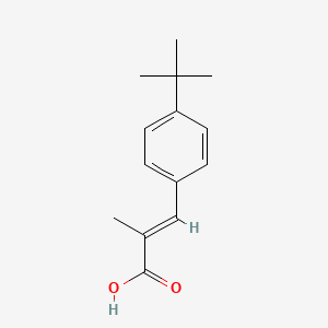 molecular formula C14H18O2 B2974009 2-Methyl-3-(4-tert-butylphenyl)acrylic acid CAS No. 545393-77-9