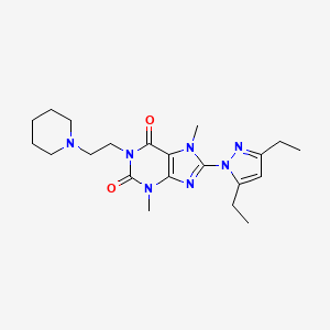 8-(3,5-diethyl-1H-pyrazol-1-yl)-3,7-dimethyl-1-(2-(piperidin-1-yl)ethyl)-1H-purine-2,6(3H,7H)-dione